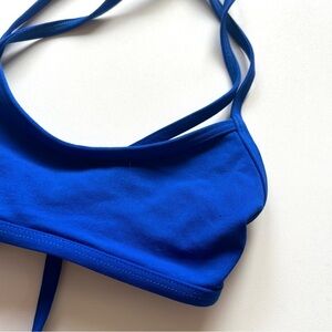 Jolyn Vent Tie-Back Bikini Top in Water Blue (Size XS)
